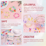96 Colors 3000Pcs Pony Beads Bracelet Making Kit Friendship Bracelet Kit Rainbow Kandi Beads With Letter And Heart Beads Elastic Threads For Jewelry Necklace Making