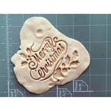 Merry Christmas Fondant Embosser, Stamp, Cookie Cutter