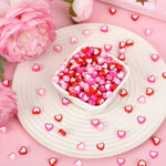 700Pcs Heart Shaped Acrylic Pink Red Spacer Pony Beads For Jewelry Making Party Decoration Necklace Bracelets Earrings Hair Beads Diy Crafts Supplies