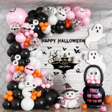 Pastel Halloween Balloon Arch Kit: Witch, Spider & Bat Decor
