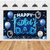 Happy Father's Day Backdrop Banner -Blue Theme Fathers Day Photo Booth Props,Outdoor Indoor Party Decorations for Dad, Backdrop, Yard, Family Celebration