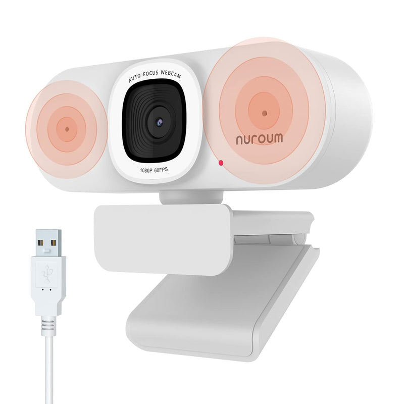 V15-Afl 2K Webcam With Microphone, 1080P 60Fps Autofocus Web Camera With Adjus