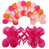 12 Pcs Hot Pink Burnt Orange Fall Streamers Garland Autumn Party Decor