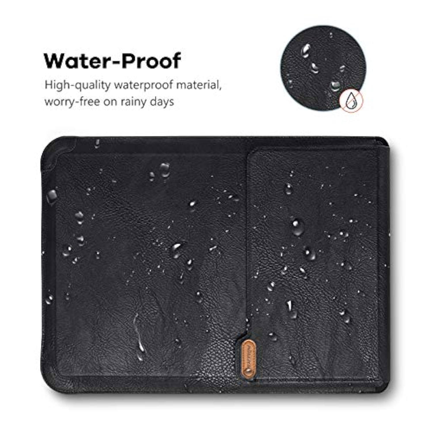 Laptop Sleeve Pu Leather For Razer 15" 15.6 Inch Acer Aspire 5, For Hp Notebook 2020 Dell 15.6 Asus Vivobook 15 For Lenovo Samsung Laptop Chromebook, Notebook Bag Case Snag-Free Velcro…