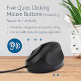 Kensington Pro Fit Ergonomic Wired Mouse – Black (K75403WW)