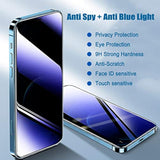 2-Pack Compatible With Iphone 12 Pro Max 6.7" Anti Blue Light Privacy Screen Protector, 9H Super Hardness Scratch Resistant, Shatter Proof Tempered Glass Film, Rounded Edge Full Coverage