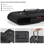 Phone Holster For Belt With Metal Clip And Magnetic Closure Compatible With Iphone 16/15/14/13/12 Pro And Non-Pro, Galaxy S25 S24 S23 S22 For Everyday Protection, M-Black