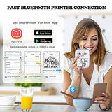 Sticker Printer, Thermal Bluetooth Inkless Printer With 10 Rolls Paper, Sticker Maker, Print Pod, Perfect For Notes, Journal, Diy, Kids Gifts, Compatible With Android & Ios