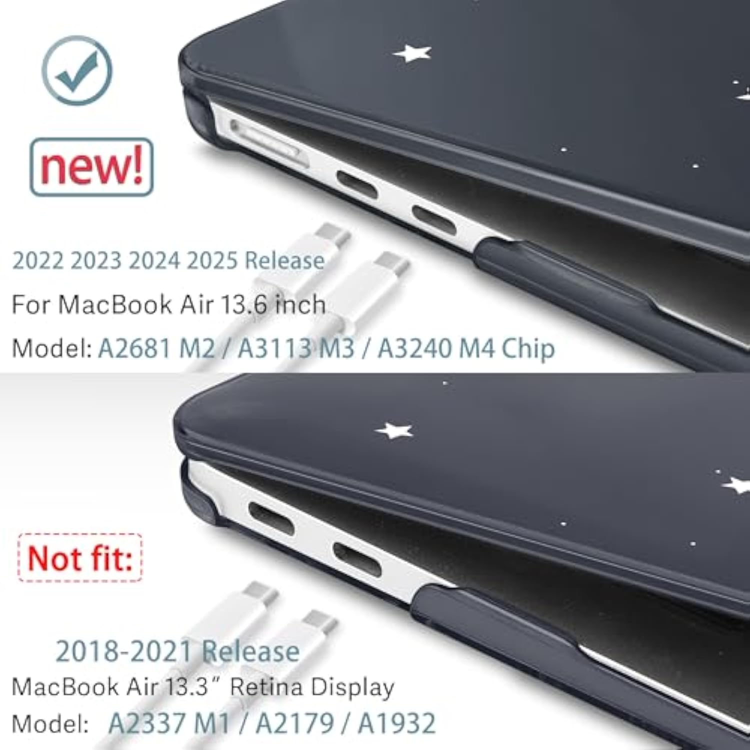 For Macbook Air 13.6 Inch Case 2025/2024/2023/2022 Release (Model A2681 A3113 A3240, M2 M3 M4 Chip) – Hard Shell Laptop Cover With Keyboard Cover & Screen Protector?Astronaut Space