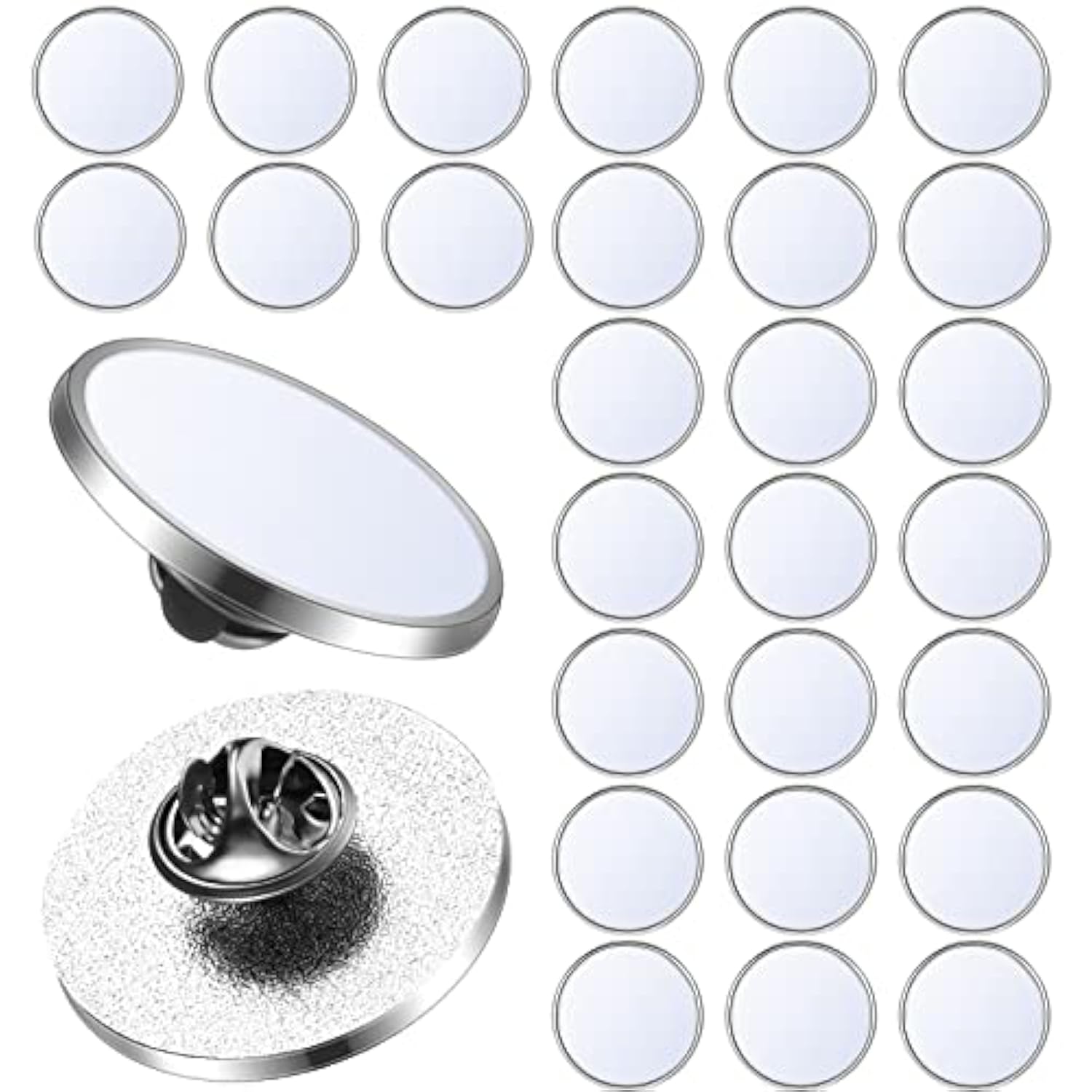 30 Pcs Sublimation Blank Pins Diy Button Badge Kit Sublimation Sliver