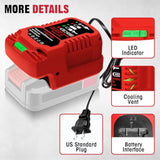 Fast Charger For Bauer 20 Volt Battery Charger Compatible With Bauer 20 Volt Max 1702C-Bseries Power Tools Battery.
