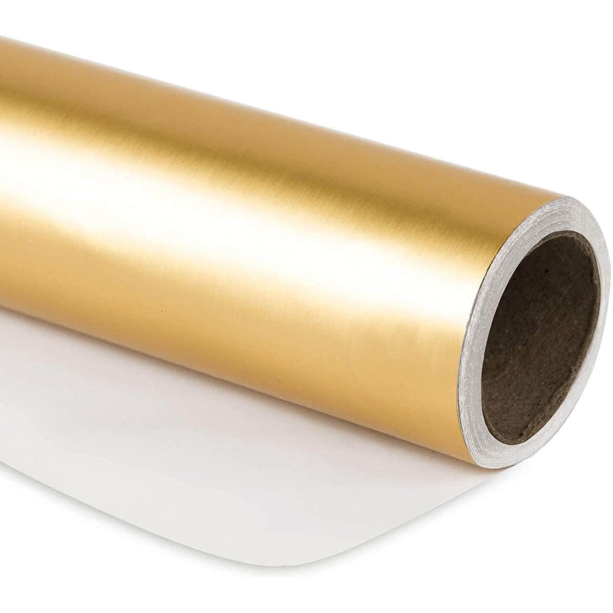 Gold Gift Wrap - Christmas Wrapping Paper, Matte Metallic Foil Solid Color Gift Wrap Paper Roll Perfect For Birthday, Wedding, Anniversaries, Christmas, Baby Shower, Graduations Gifts - 17 Inches X 32.8 Feet