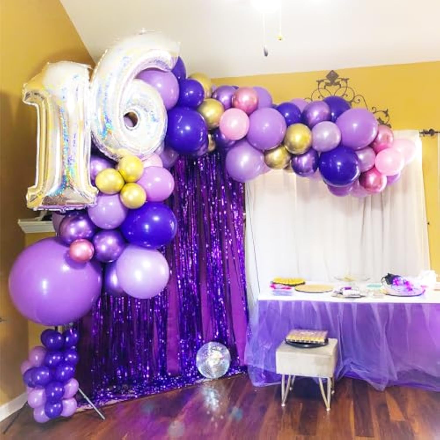 Dark Purple Balloons, 66Pack 12Inch Deep Purple Latex Party Balloons F