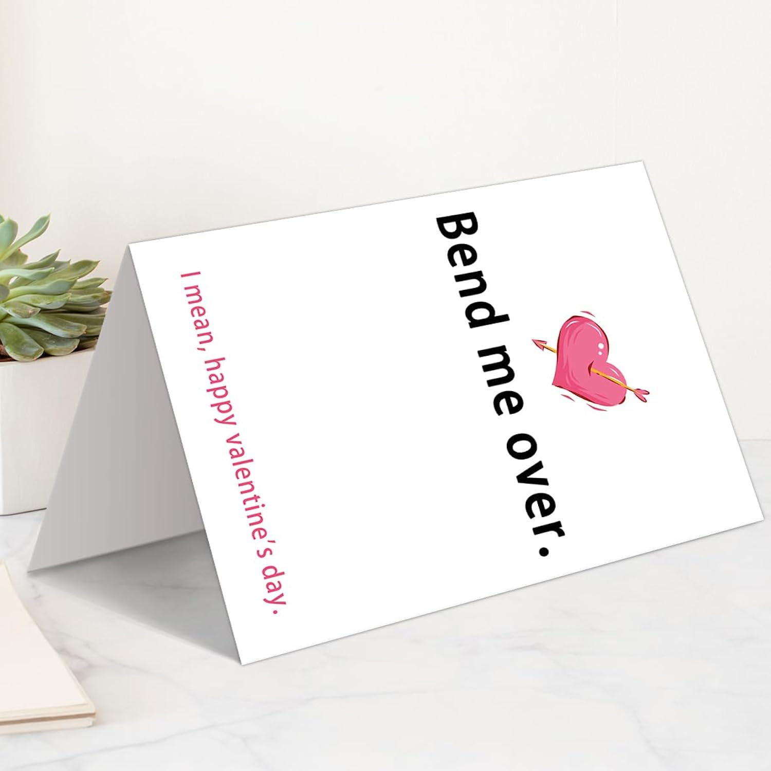 Valentines Day Card For Him Her, Funny Birthday Gift And Anniversary Card For Girlfriend Boyfriend, Bend Me Over Valentines Card With Envelope