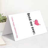 Valentines Day Card For Him Her, Funny Birthday Gift And Anniversary Card For Girlfriend Boyfriend, Bend Me Over Valentines Card With Envelope