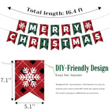 Christmas Banner Merry Christmas Banner Garland Red Green Merry Christmas Sign Banner Garland Wall Mantel Indoor Outdoor Hanging Christmas Decorations For Home Office Xmas Party Supplies
