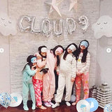 13 Pcs Silver On Cloud 9 Balloons 9Th Birthday Nine Years Old Party Supplies