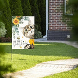 Spring Cat Garden Flag For Outside 12X18 Double Sided,Be The Sunshine Cat With Sunflowers Small Yard Flags,Summer Seasonal Decor For Farmhouse Holiday Outdoor