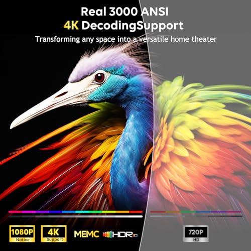 Movie Projector With Google Tv & Voice Assistant,1500 Ansi Lumens 1080P Native,4K Support Outdoor Smart Projector, Auto Focus,Office Home Theater Video Projector With Wifi 6 & Bluetooth