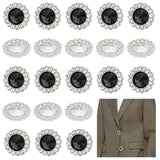 20 Pcs Shank Buttons, 20 Mm Alloy Rhinestone Buttons For Sewing, Vinta