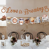 Love Is Brewing Bridal Shower Decorations, Espresso Martini Banner for Party