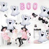 Pink Halloween Foil Balloons – BOO Balloons for Spooky Party Decorations