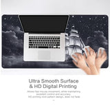 Desk Pad, Office Desk Mat, Extended Large Gaming Mouse Pad, Desk Decor Mousepad Keyboard Writing Mat With Non-Slip Rubber Base For Office Laptop Gaming Home, 31.5"X15.7", Nautical Sailboat