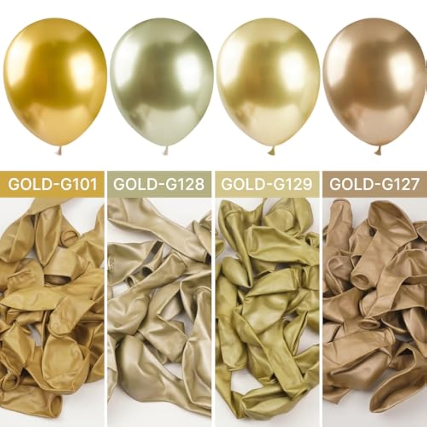Metallic Gold Balloons 50 Pcs 12 Inch Chrome Gold Balloons For Graduation Baby Shower Gender Reveal Christmas Wedding New Year Anniversaries Birthday Party Decorations Gold-G101