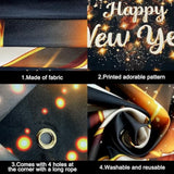 XL Happy New Year 2026 Banner 72x44in Backdrop Party Decorations