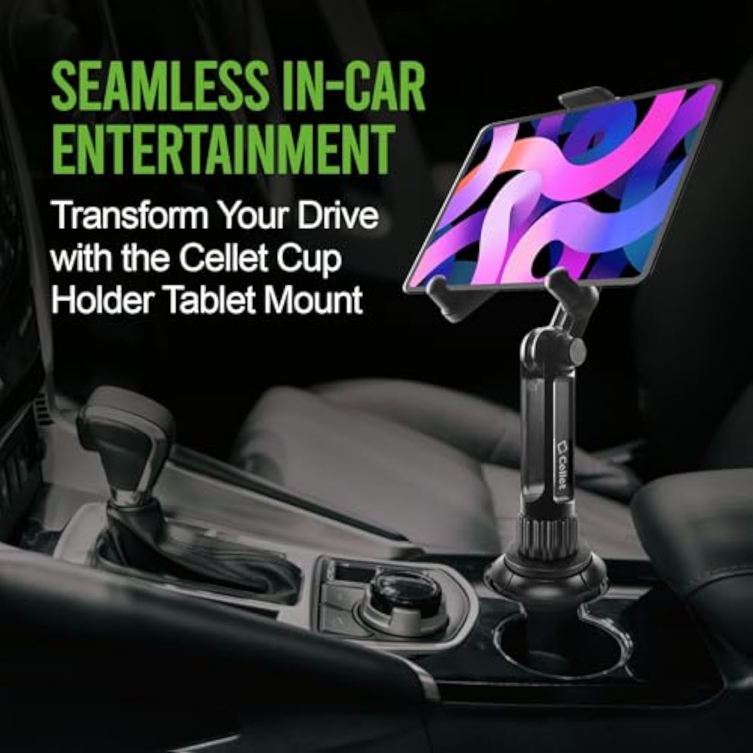 Cellet Car Cradle Holder Compatible for All iPads, Samsung Galaxy Tabs, Amazon Fire, Microsoft Surface