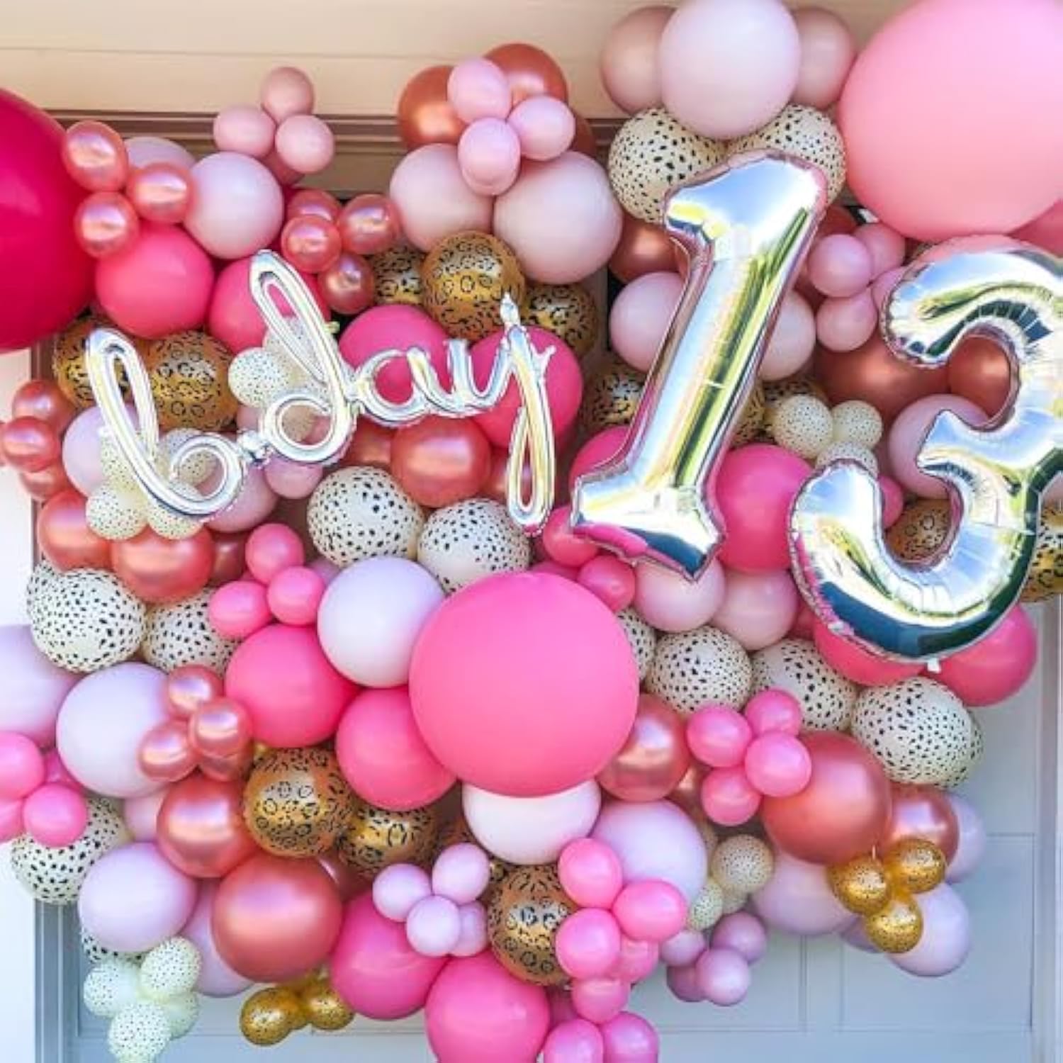 Pink Leopard Balloon Arch Kit: Safari Jungle Party Decor