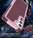for Galaxy S21 FE-5G Case:  Galaxy S21 FE-Case with Screen Protector, Dual Layer Protective PC Soft TPU Android Mobile Unlocked Cover Funda