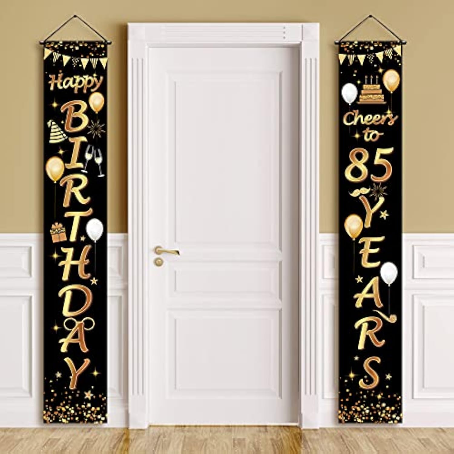 2 Pieces 85Th Birthday Party Decorations Cheers To 85 Years Banner Por