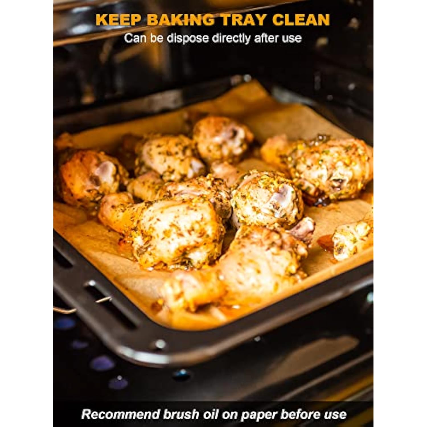 200 Pcs Parchment Paper Baking Sheets, 12X16 Inches Non-Stick Precut Baking Parchment, For Baking Grilling Air Fryer Steaming Bread Cup Cake Cookie And More (Unbleached)