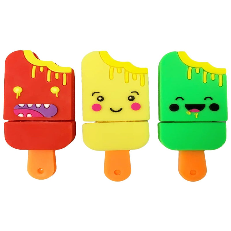 Borlterclamp Usb Flash Drive Pack Of 3 Pcs (32Gb X 3), Cute Popsicle-Shaped Us