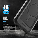 For Iphone 16E Case With Built-In Screen Protector, Compatible With Magsafe - Military Grade Protection With 360 Rugged Full-Body Coverage (Black)