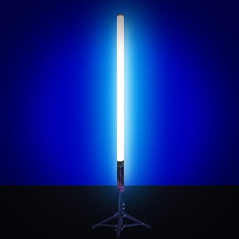 4 Pack RGB Tube Light Bars with Stands Battery Powered LED Video Light Wands for DJ Photography