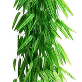 Fake Green Willow Rattan 71 Inch 10 Pcs Artificial Green Bamboo Leaves Artificial Greenery Lvy Vine Leaves Artificial Flower Garland For Home Hotel Office Wedding Party Garden Decor