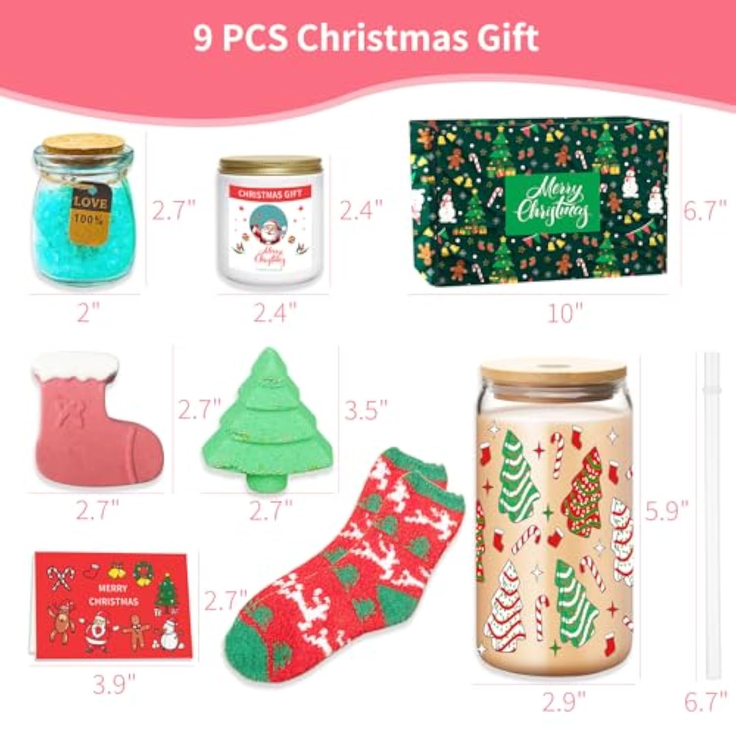 Christmas Gifts For Women, Merry Christmas Gifts Basket Set, Xmas Unique Holiday Gift For Her, Mom, Wife, Girlfriend, Sister, Christmas Gifts For Coworkers Employees