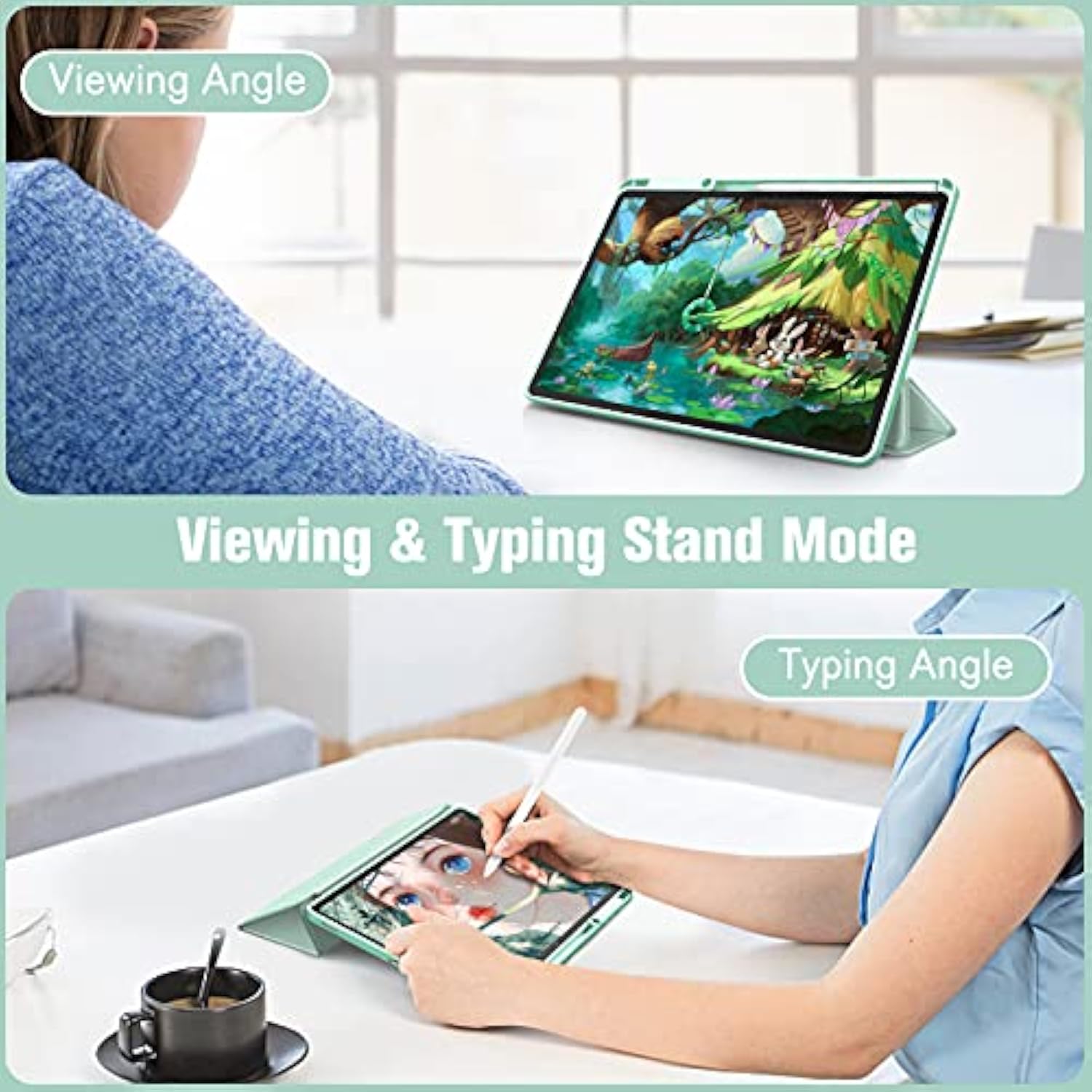 Fintie Hybrid Slim Case for Samsung Galaxy Tab S8 Plus 2022/S7 FE 2021/S7 Plus
