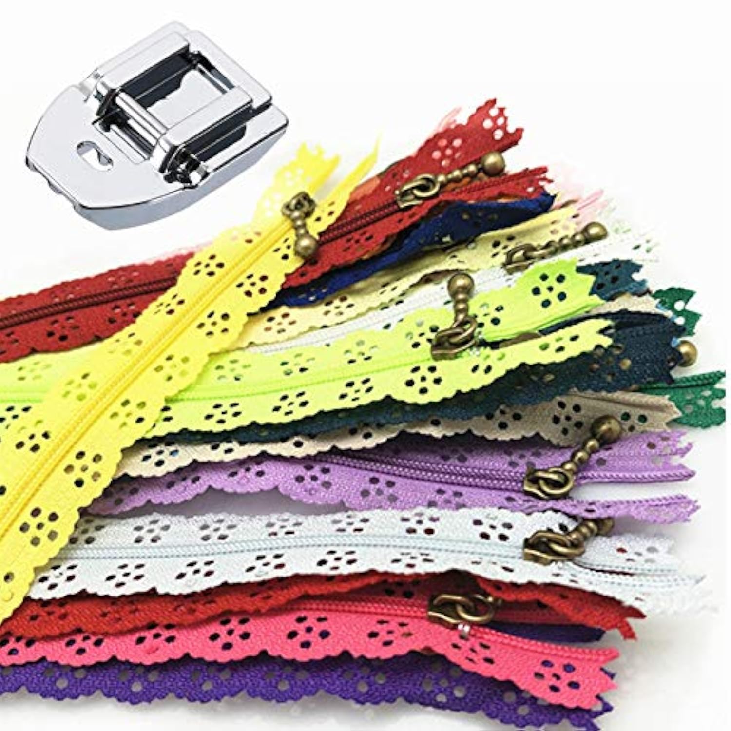 30Pcs 12 Inch Nylon Lace Zippers Closed End Zippers And 1Pcs Zipper Pr