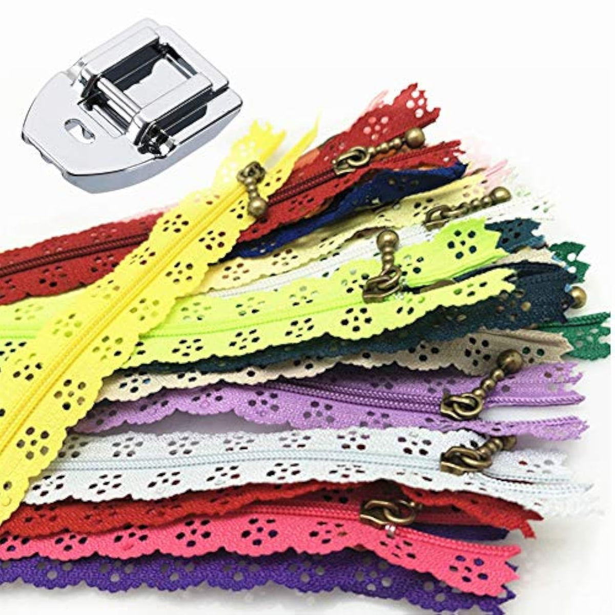 30Pcs 12 Inch Nylon Lace Zippers Closed End Zippers And 1Pcs Zipper Pr