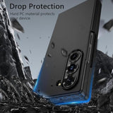 Z Fold 5 Privacy Case,For Galaxy Z Fold 5 Full Body Cover Built-In Anti Peeping Screen Protector,Hard Pc Ultra-Thin Shockproof Protective Phone Cases For Galaxy Z Fold5,Black