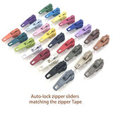 10Yards Bulk Zippers #3 Nylon Coil Zippers By The Yard With 15Pcs Auto