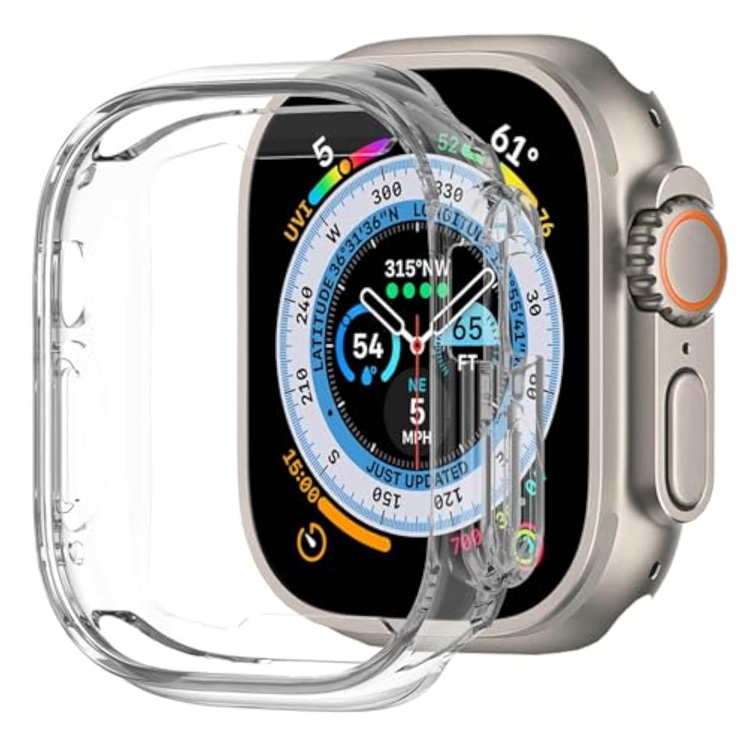Compatible With Apple Watch Bumper Case Ultra 3(2025)/Ultra 2 / Ultra 49Mm Soft Flexible Tpu Thin Lightweight Protective Cover For Iwatch [No Front Screen Protector]