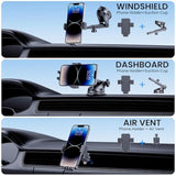 Phone Holder Car [Military-Grade Suction] Universal Mount for iPhone & Android
