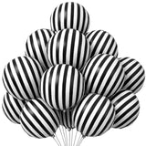 Striped-Balloon Halloween-Balloons 12Pcs 18In Black White Striped Foil Balloons Birthday Party Baby Shower Christmas Ceremony Decoration Supply