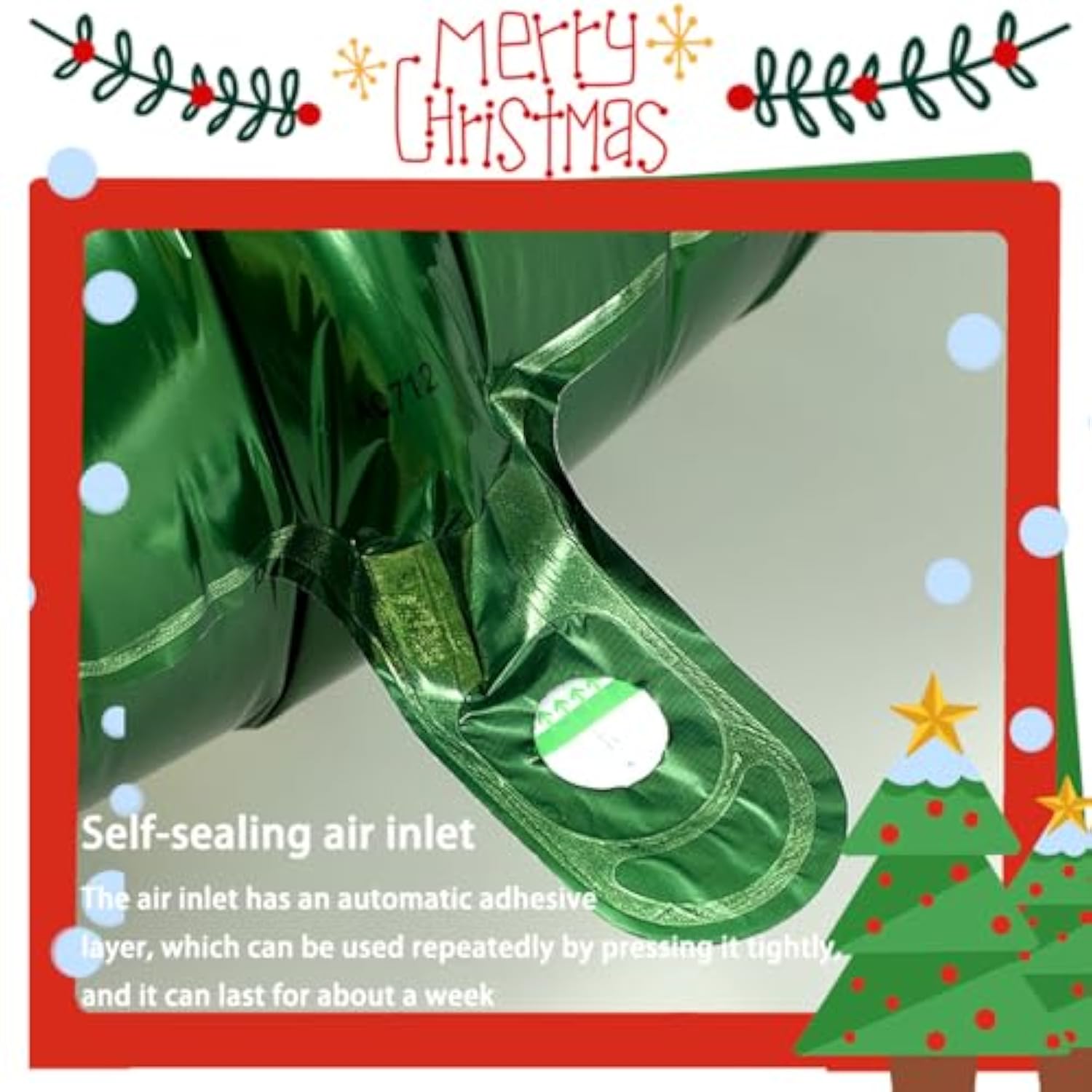 2Pcs Christmas Balloons,Jumbo Christmas Party Decorations Foil Balloons Set - Includes Reindeer,Tree, Santa Claus Theme Mylar Balloon Decorations For Xmas Party Supplies