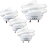 GU24 CFL Spiral Light Bulbs 4 Pack 13W 800LM 3500K Soft White Energy Efficient UL Approved