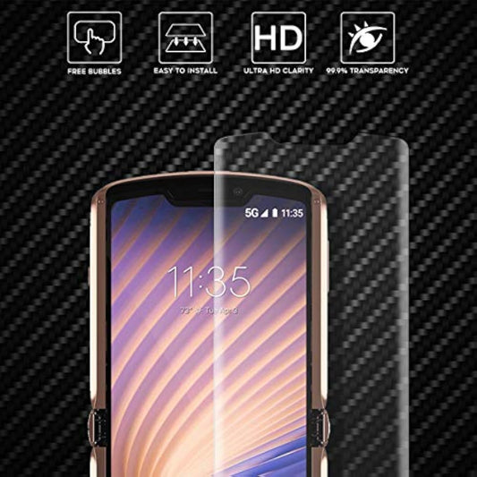 (2 Sets 8 Pcs) Tpu Screen Protector Compatible For Motorola Razr 5G 2020 (Not Glass) Protector De Pantalla High Definition Anti-Scratch Bubble Free
